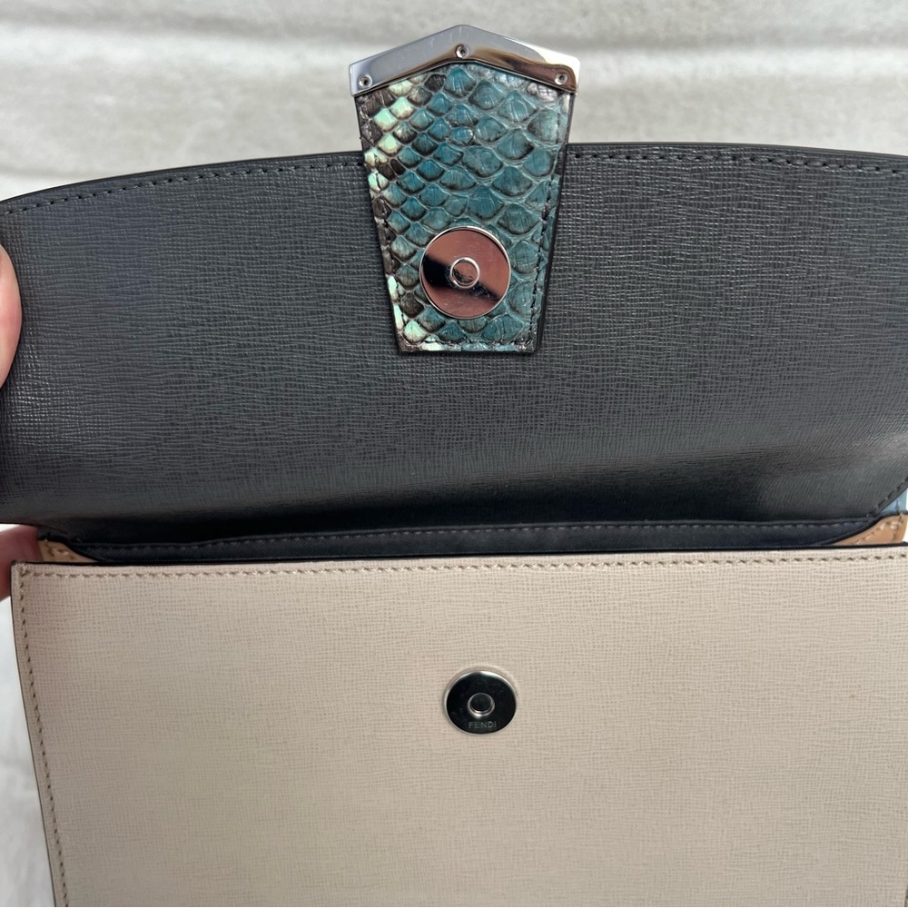 NEW Fendi Python Demi Jour -- Multicolor Python & Color Block Leather Bag - Picture 12 of 16
